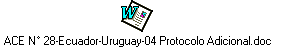 ACE N° 28-Ecuador-Uruguay-04 Protocolo Adicional.doc